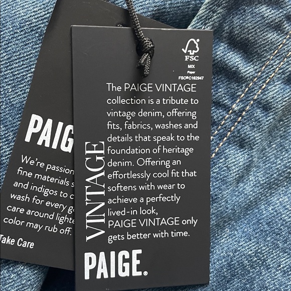 PAIGE Womens Vintage high rise straight crop Jeans - Picture 6 of 11